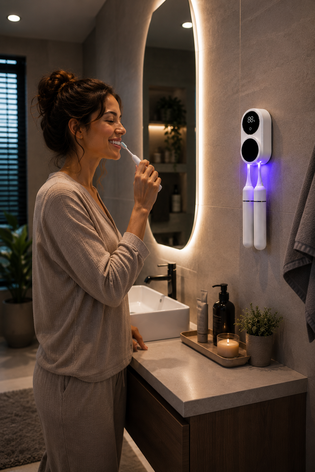 Lumora™        Protege tu cepillo automáticamente con luz UV.